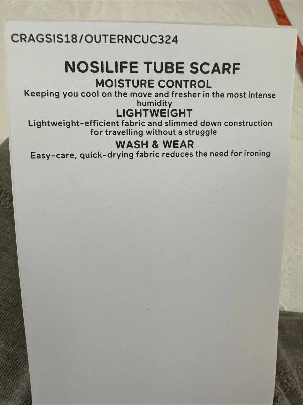Craghoppers NOSILIFE TUBE SCARF - soft grey marled